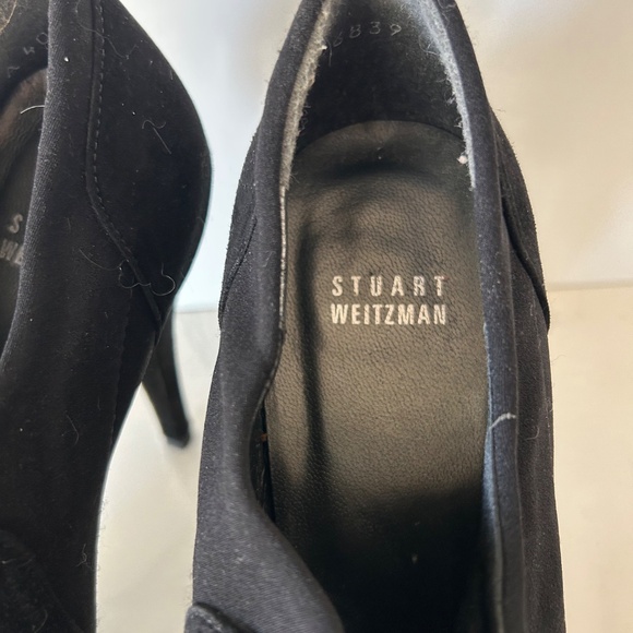 Stuart Weitzman Black suede platform high heel - Picture 5 of 15